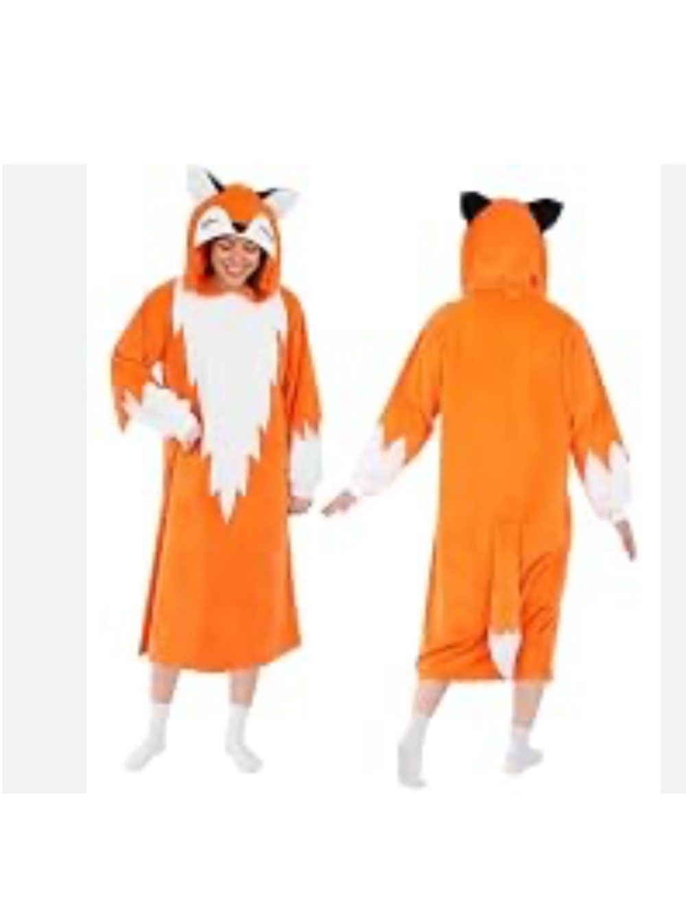ROC Women's fox hooded Snuggie costume blanket size large